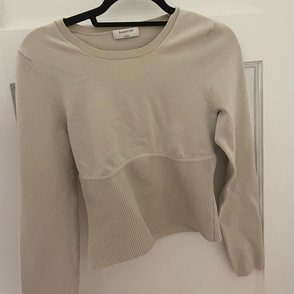 Babaton long sleeve knit shirt
